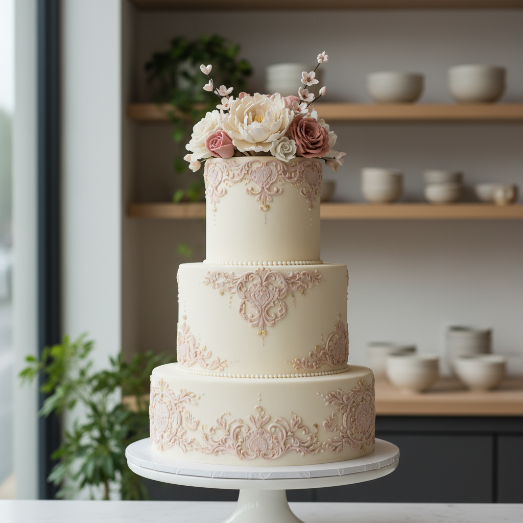 Elegante Geburtstagstorte im Lemori Atelier